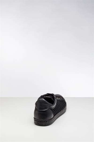 Siyah Renkli Deri Sneaker