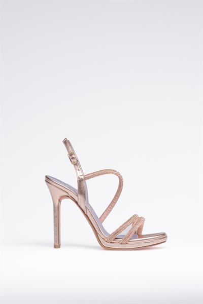 Somon Rengi Platformlu Topuklu Ayakkabı