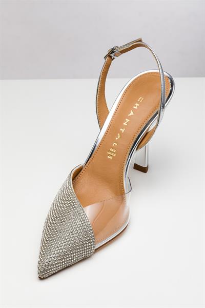 Lame Kristal Topuklu Ayakkabı