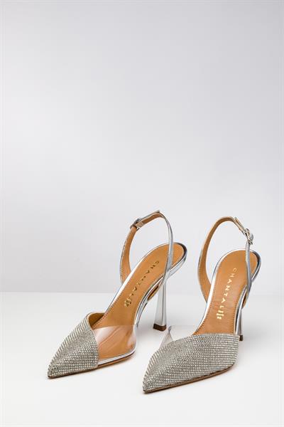 Lame Kristal Topuklu Ayakkabı