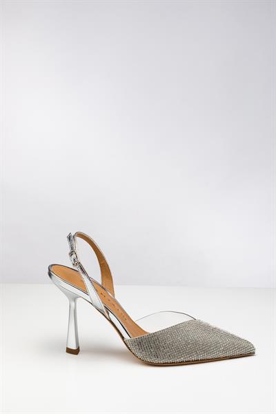 Lame Kristal Topuklu Ayakkabı