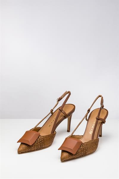 Taba Rengi Topuklu Ayakkabı