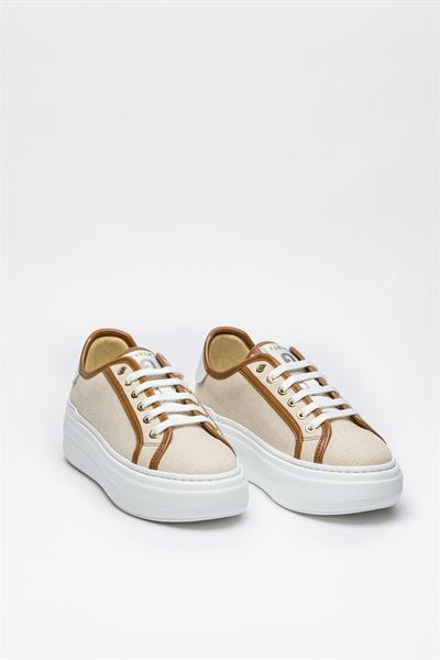 Taba Renkli Deri Sneaker