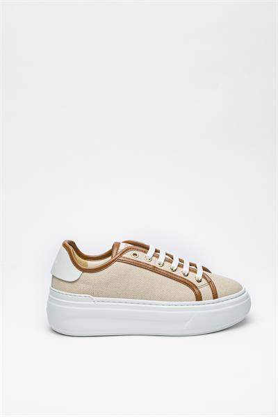 Taba Renkli Deri Sneaker