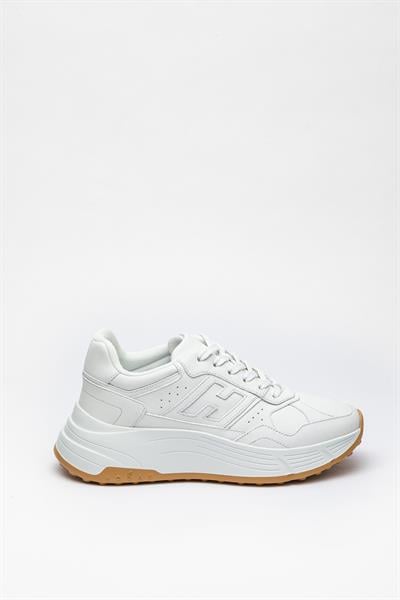 Beyaz Renkli Deri Sneaker