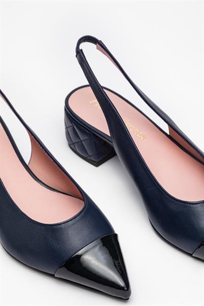 Lacivert Renkli Topuklu Ayakkabı