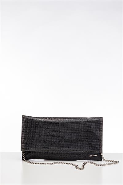 Siyah Kristal Taşlı Çanta