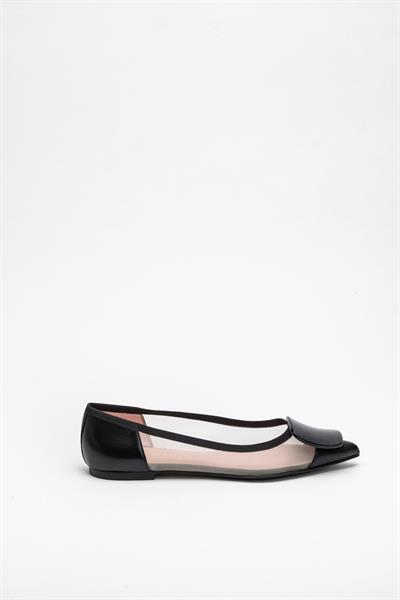 Siyah Renkli Deri Babet