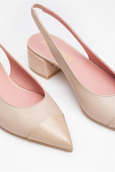 Pudra Rengi Topuklu Ayakkabı