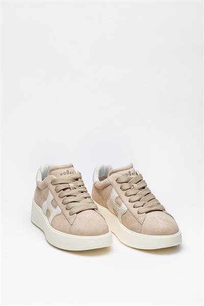 Krem Rengi Deri Sneaker