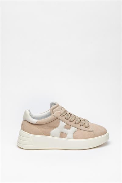 Krem Rengi Deri Sneaker