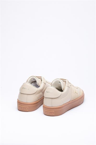 Bej Rengi Deri Sneaker