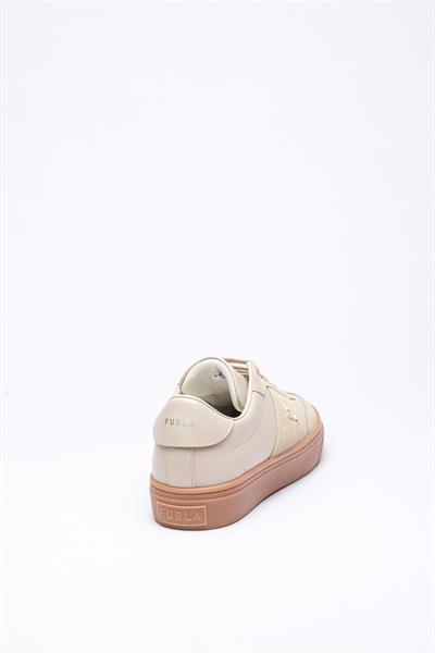 Bej Rengi Deri Sneaker