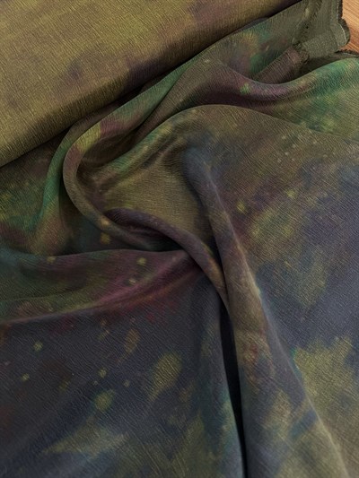 Batik Desen Dijital Baskı İpek Kupra