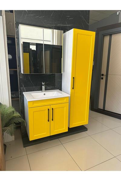 65 cm LAKE BANYO DOLABI AYNALI VE BOY DOLAPLI CNC İŞLEMELİ