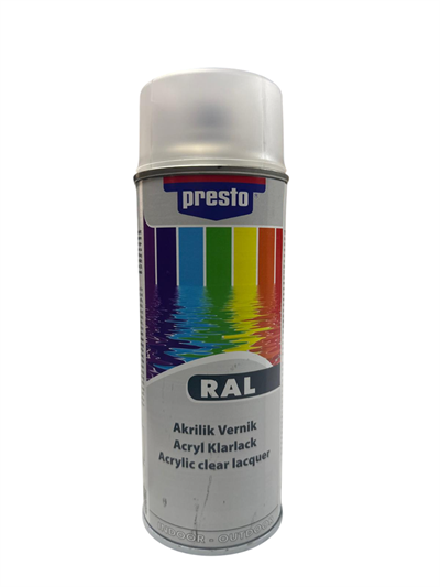 Presto Sprey Boya ve Vernik 400 ml – Oto, Metal, Ahşap ve Plastik Yüzeyler İçin