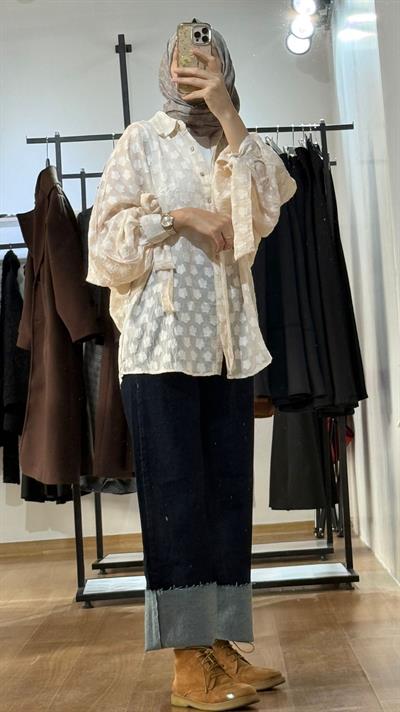 BAĞLAMA MANŞET DETAYLI GÖMLEK