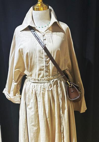 BELİ LASTİK BÜZGÜLÜ ETEK