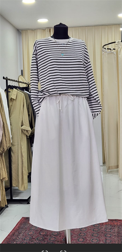 BELİ LASTİKLİ CEP DETAYLI ETEK