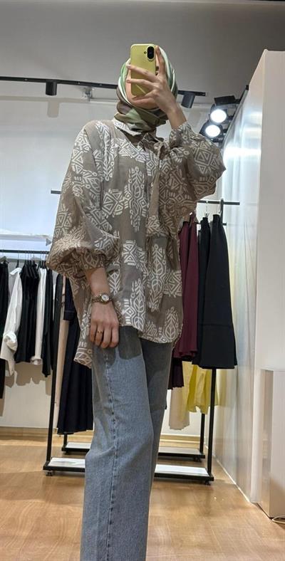 ETNİK DESEN GÖMLEK