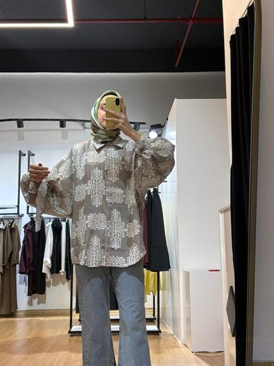 ETNİK DESEN GÖMLEK