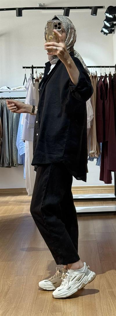 KETEN BELİ LASTİKKİ PANTOLON