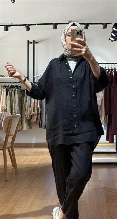 KETEN BELİ LASTİKKİ PANTOLON