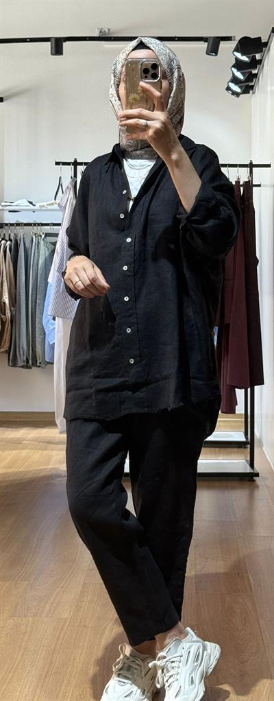 KETEN BELİ LASTİKKİ PANTOLON