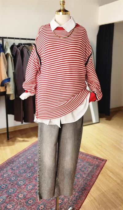 KIRMIZI ÇİZHİLİ TRİKO