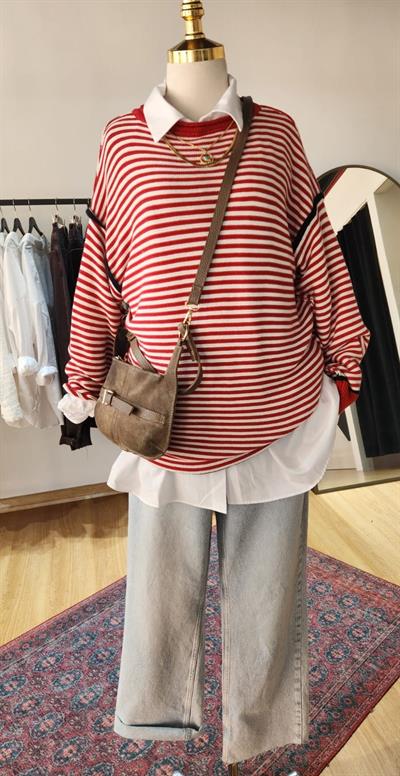 KIRMIZI ÇİZHİLİ TRİKO