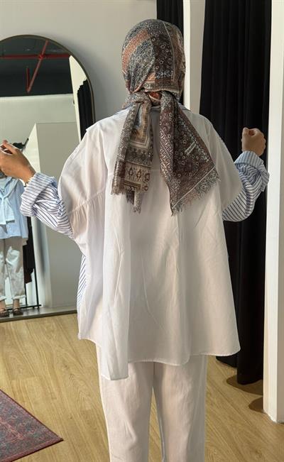 OMUZ PARÇA DETAYLI GÖMLEK