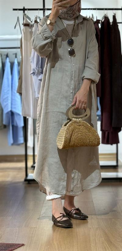 UZUN TAŞ RENGİKETEN GÖMLEK