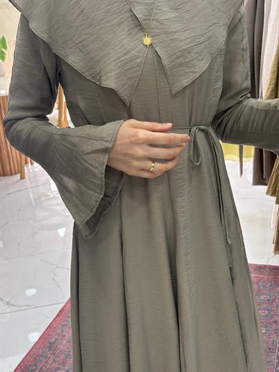 YAKA KOL DETAYLI TUL ELBİSE