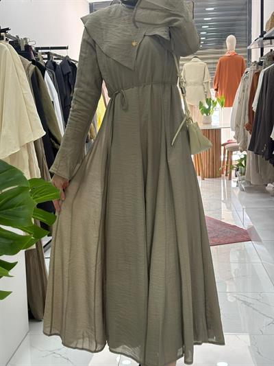 YAKA KOL DETAYLI TUL ELBİSE