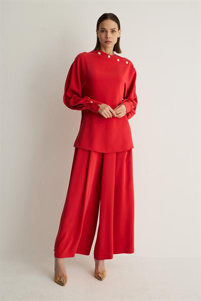 20004 ORIANA BLUZ Nar Çiçeği