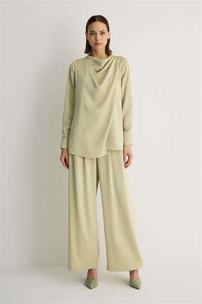 20015 NATALİ BLUZ Pastel Yeşil