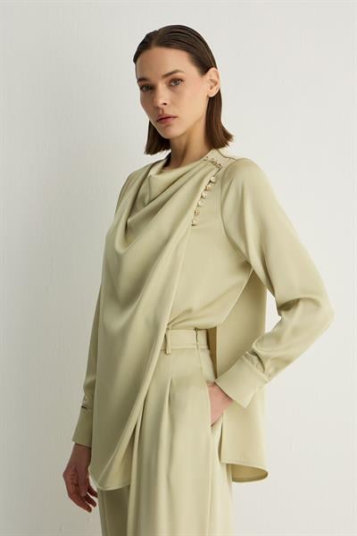20015 NATALİ BLUZ Pastel Yeşil