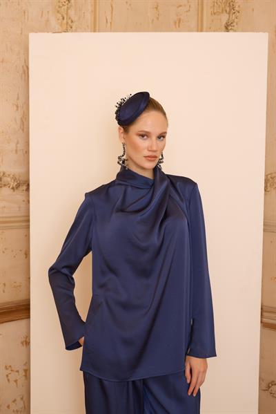 20027 CRISTALLE BLUZ Lacivert