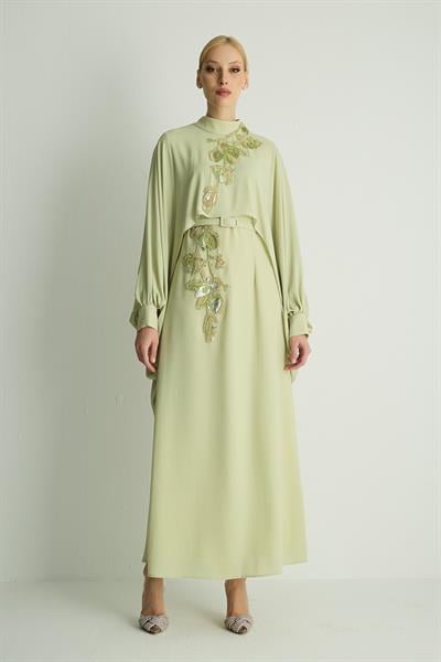 30004 PETUNIA  ELBISE Pastel Yeşil