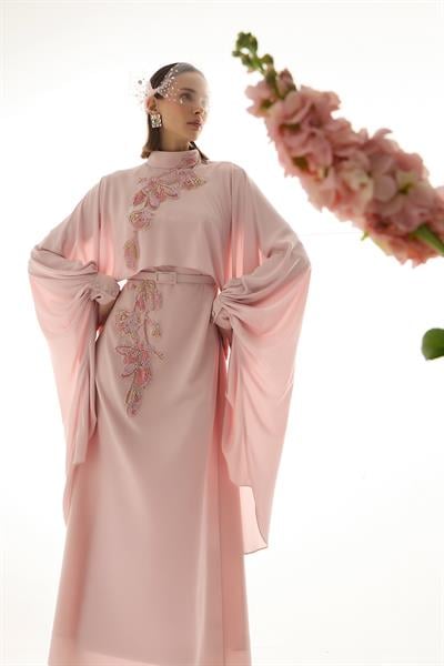 30004 PETUNIA  ELBISE Pudra