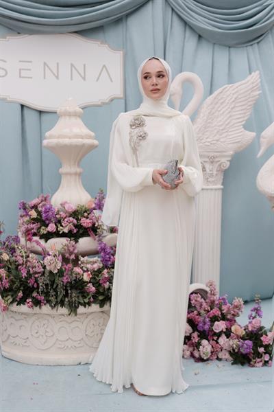 30011 ROZANNA  ELBISE Ekru