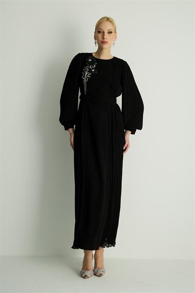 30011 ROZANNA  ELBISE Siyah