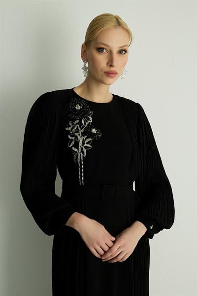 30011 ROZANNA  ELBISE Siyah-SD262062030011