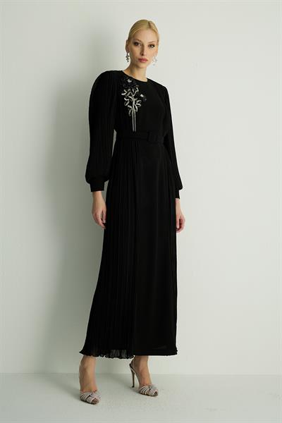 30011 ROZANNA  ELBISE Siyah