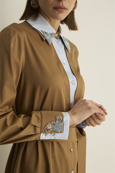 30016 ALLEGRA ELBISE Kahve
