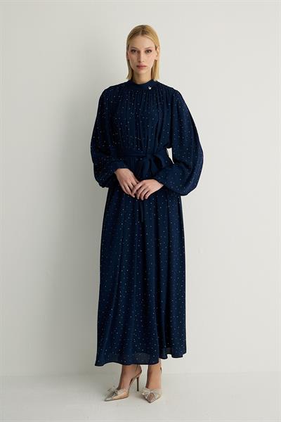 30017 VELUNA ELBISE Lacivert