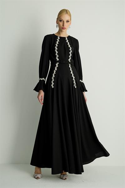 30019 LUXA ELBISE Siyah