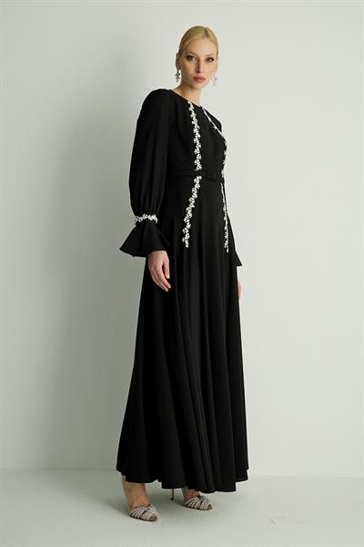 30019 LUXA ELBISE Siyah