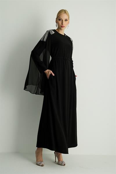 30034 DELUXE ELBISE Siyah