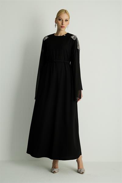 30034 DELUXE ELBISE Siyah